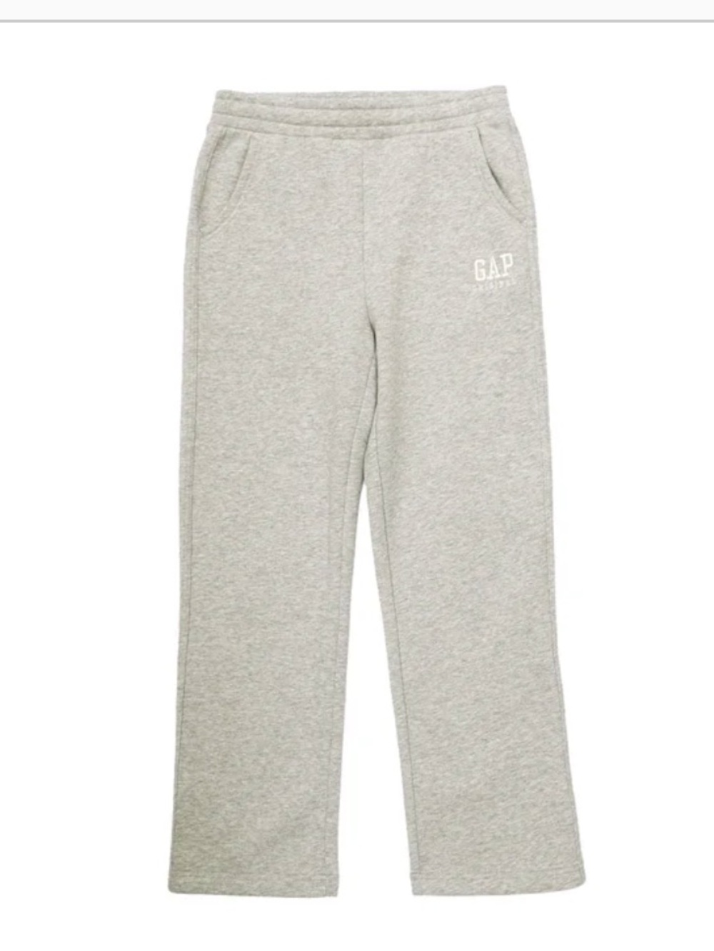☀️ 3/$15 GAP Girls Fleece Wide Leg Sweatpants grey